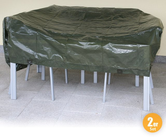 Premium-Abdeckplane Grün 2er-Set B/T: 2 x 3 m und 2 x 2 m - Bild 1