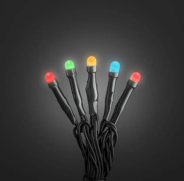 Konstsmide Micro LED Lichterkette mit 80 RGB LEDs in Multicolor und Schwarz, IP44 wetterfest - Bild 1