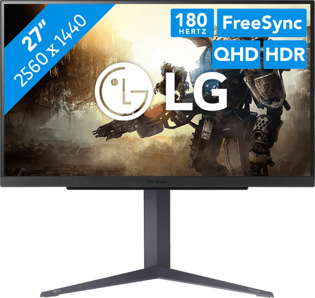 LG UltraGear 27GS85Q-B Gaming Monitor in Schwarz mit QHD 1440p Auflösung und 200 Hz - Bild 1
