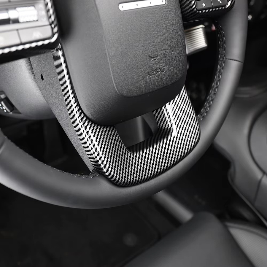 Carbon Fiber Lenkrad Schalter Taste Trim Panel Rahmen Abdeckung für Hyundai IONIQ 9 in Schwarz von TYWZ - Bild 3