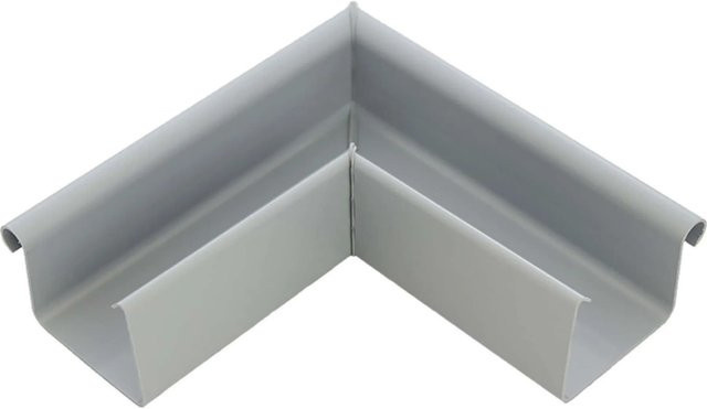 Inefa Rinnenwinkel 90 Grad Außeneck NW 115 Kastenrinne aus PVC in Grau - Bild 1