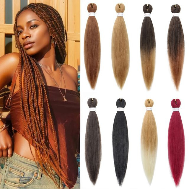 EZ Braid Haarverlängerung, synthetisch, Ombre, Yaki Straight, 20 Zoll, Damen - Bild 1