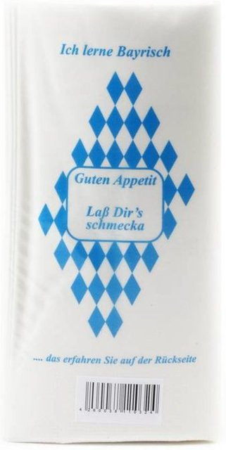 Plock Zelltuchservietten Ich lerne bayrisch, mehrfarbig, B/L: 40 x 40 cm, 1000 Stück - Bild 1