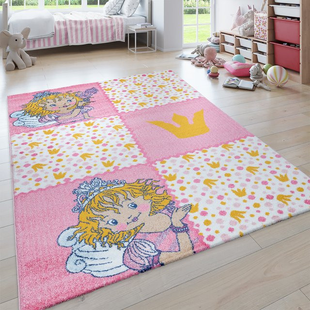 Kinderteppich Prinzessin Lillifee in Pink für das Kinderzimmer, B/T: 140 x 200 cm - Bild 1