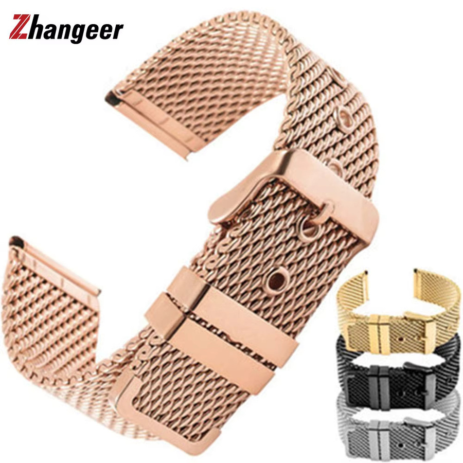 Zhangeer Uhrenarmband Milanaise, Edelstahl, Unisex - Bild 2