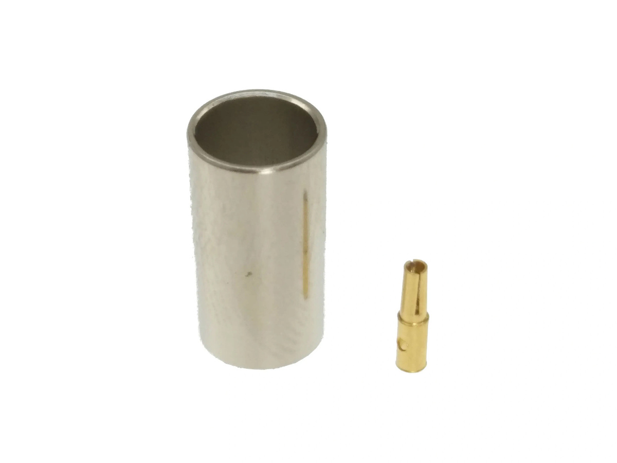 10 Stück SMA-Buchse Stecker Gold Crimp-Verbindung für RG58 RG142 LMR195 RG400 Kabel gerade Drahtklemmen - Bild 2