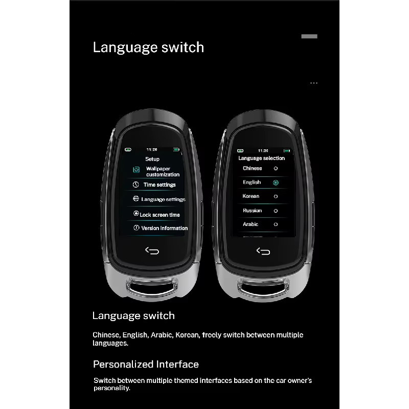 velotechrudy SK05 LCD Smart Auto Schlüssel Fernbedienung in Schwarz für Audi, BMW, Benz, Ford, Toyota, Honda, BYD, Tesla, Land Rover, Lamborghini und Volkswagen - Bild 2