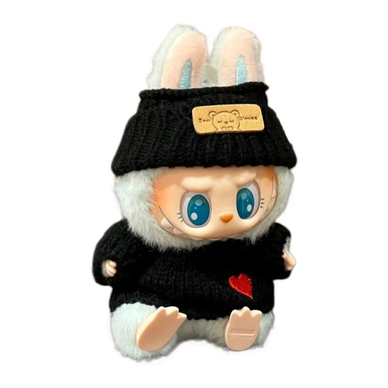 Keeppley Labubu Puppen-Liebespullover, Zubehör, Schwarz, Plüsch / Textil - Bild 4