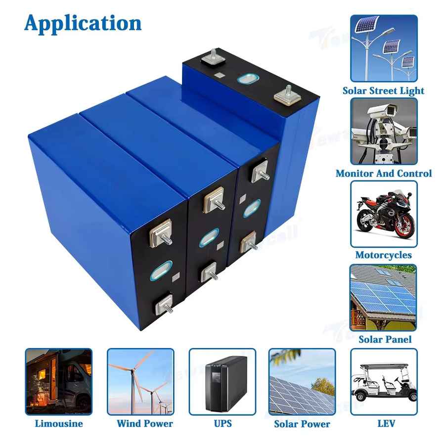 EVE 280Ah LiFePO4 Batterie 4er-Pack Klasse A prismatische Lithium-Eisenphosphat-Batterie 3,2V für Solarsysteme kompatibel mit 12V/24V/48V-Systemen - Bild 2