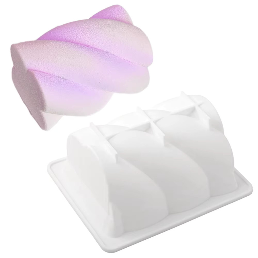SHENHONG Silikon-Kuchenform im Hanfseil-Design für Mousse und Desserts, Weiß - Bild 2
