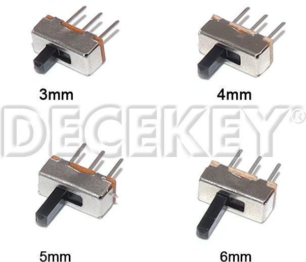 20 Stück DECEKEY SS12D00 Mini-Schiebeschalter, 3-polig, 1P2T, 2 Positionen - Bild 1