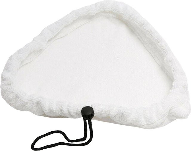 Waschbarer Mikrofaser-Ersatzbezug für Shark Dampfmopp, Reinigungsdreieck-Pad in Weiß, B/T/H: 28,0 x 21,0 cm - Bild 1
