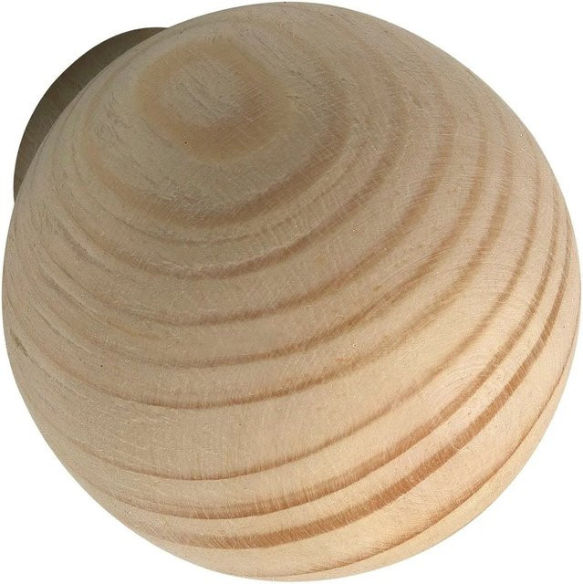Alles im Griff Möbelknopf Olwen aus Fichte Roh, Durchmesser: 3,5 cm, Tiefe: 3,8 cm - Bild 1