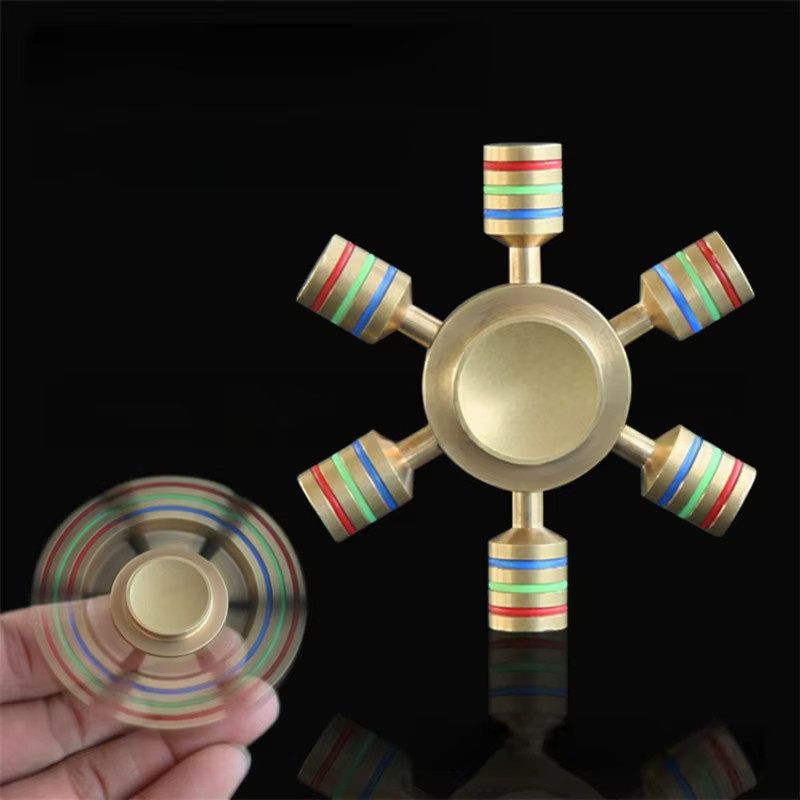 Meade Handspinner aus Metall, 6 Arme, Dekompressions-Zappelspielzeug - Bild 6