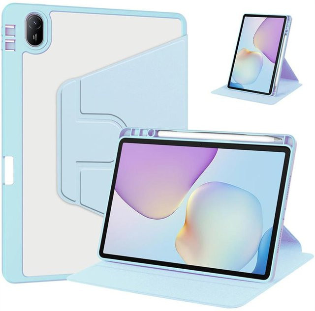 360 Grad drehbare Acryl Hartschale Hülle für Huawei MatePad 11.5 (2023) mit Stifthalter in Blau - Bild 1