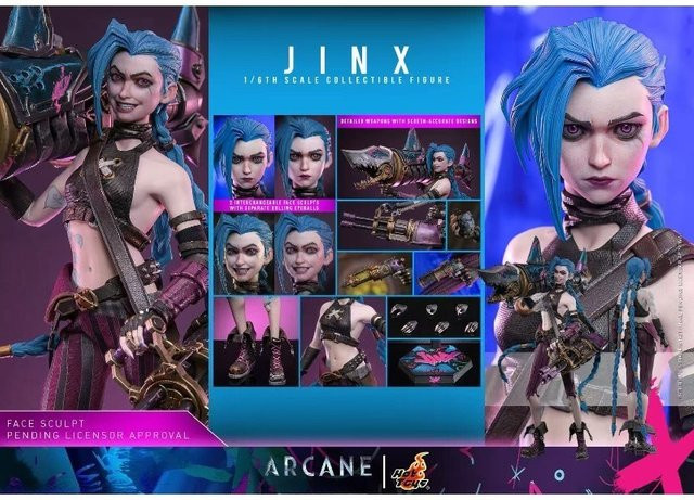 Hot Toys League of Legends Arcane Jinx, Actionfigur, 1/6 Maßstab - Bild 1