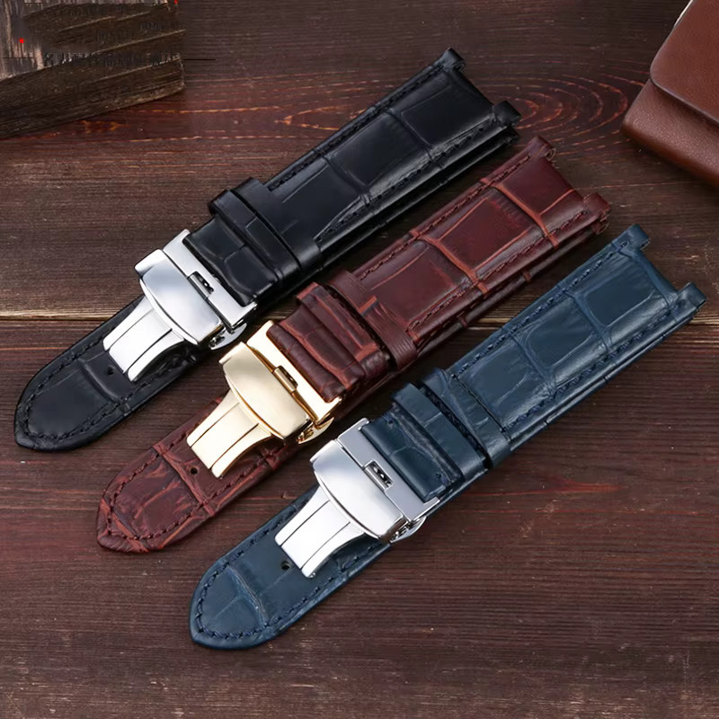 Beltup Uhrenarmband Leder, Edelstahl, Schwarz, Unisex - Bild 3