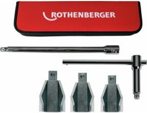 Rothenberger Standhahnmuttern-Set mit Griff und Verlängerung, SW 27-36, multicolour - Bild 1