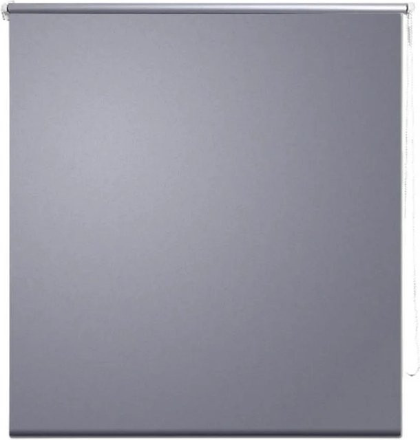 vidaXL Verdunkelungsrollo aus Polyester in Grau, thermoisolierend, B: 160 cm, H: 175 cm - Bild 1