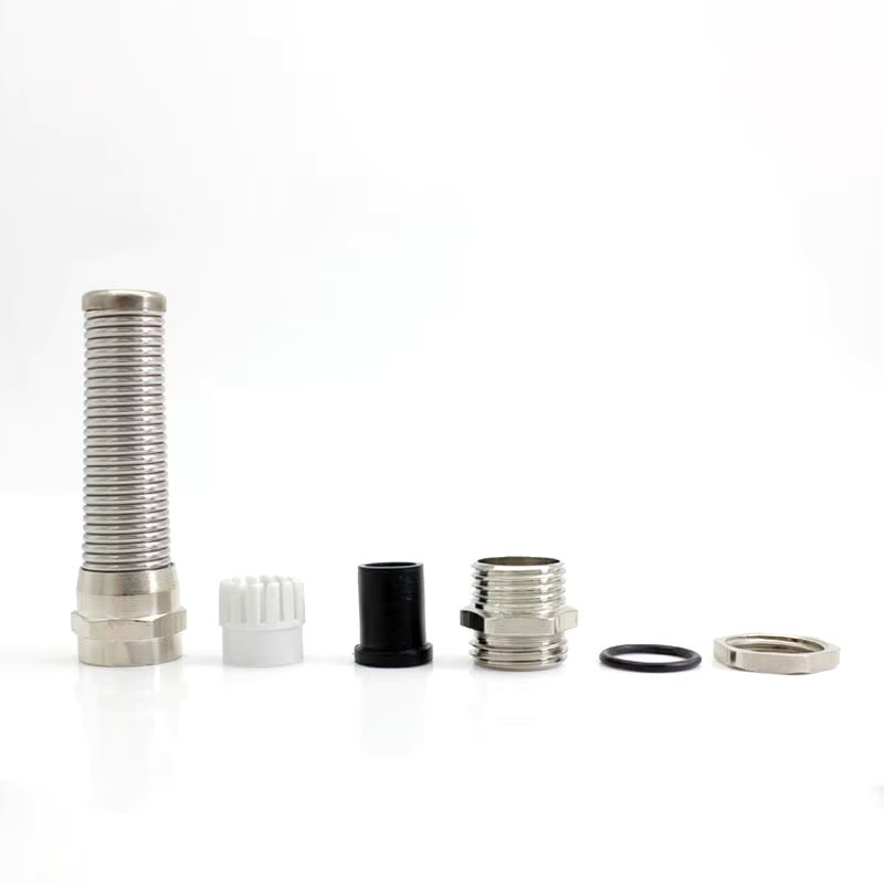 Flexible Kabelverschraubung aus vernickeltem Messing IP68 wasserdicht in Silber oder Gold - Bild 2