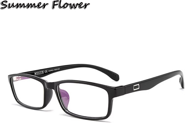 Unisex Lesebrille, TR90, Vollrand, rechteckig, Summer Flower, schwarz - Bild 1