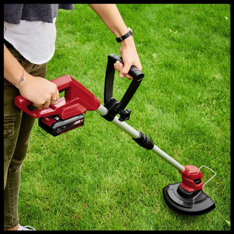 Einhell Power X-Change Akku-Rasentrimmer GC-CT 18/24 Li Solo, rot/schwarz, mit teleskopierbarem Griff und 20 Kunststoffmessern - Bild 2