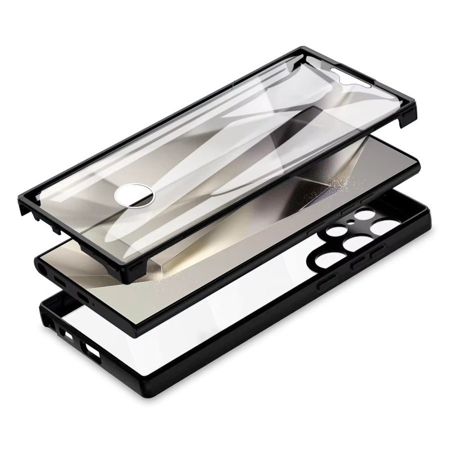 360 Grad Vollschutz Hülle für Samsung Galaxy S24 Ultra S23 FE Plus A05s A15 A25 A35 A55 A14 A54 A24 A34 5G Hardcase Schutzhülle in Pink oder Black - Bild 5