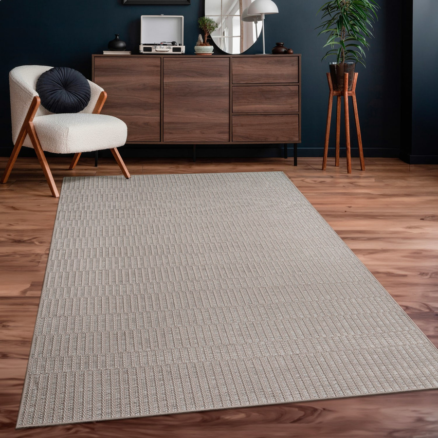 In- & Outdoor-Teppich Verona in Beige und Weiß, UV-beständig und pflegeleicht, B/T: 200 x 280 cm - Bild 2