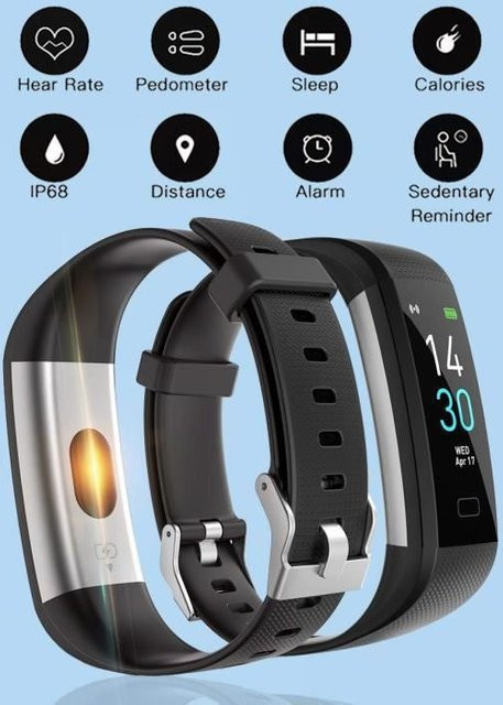 Showyoo Smartwatch mit Herzfrequenzmesser, GPS und Schlaftracking in Schwarz - Bild 1