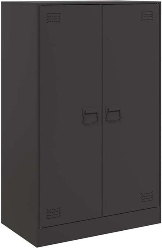 Vidaxl Sideboard in Schwarz aus Stahl im Industrial Design, B/T/H: 67 x 39 x 107 cm - Bild 1