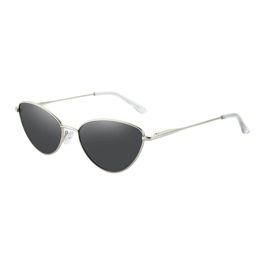 BLUEMOKY Sonnenbrille Cat Eye, Metall, Vollrand, Silber, Damen - Bild 2