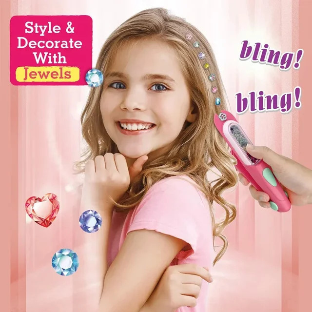 CONUSEA Haar-Schmuckstempel-Set, Haarstyling-Werkzeug, mit Wiederverwendbaren Diamanten - Bild 1