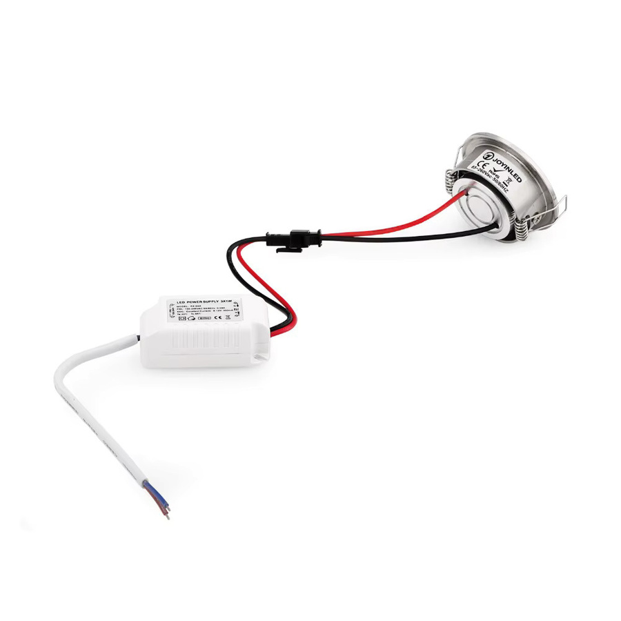 JOYINLED COB-LED-Einbauleuchte im 10er Pack, verstellbare Mini-Downlight für Schränke, satiniertes Nickel, 3 W - Bild 2