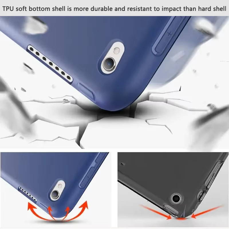 Apple Tablet-Hülle aus Leder für iPad Air 11 2025, iPad Air 4 und 5 sowie iPad Pro 11 und iPad Mini in Blau - Bild 4