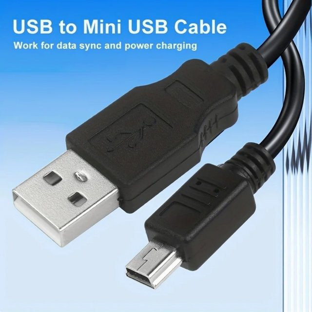 USB 3.0 auf Mini-B 5Pin Schnellladekabel in Schwarz für MP3 Player, Kamera und Festplatten - Bild 1