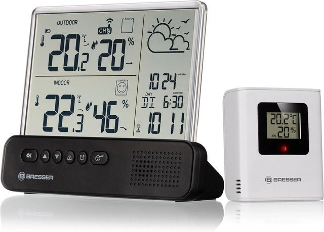 Bresser Funk-Wetterstation Translucidus NV in Schwarz und Transparent - Bild 1
