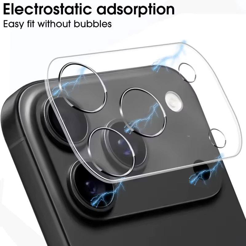 5er Set Kamera-Schutzglas für Apple iPhone 11 bis iPhone 17 Pro Max, schwarze Kreis-Objektivschutzfolien für die Rückkamera - Bild 2