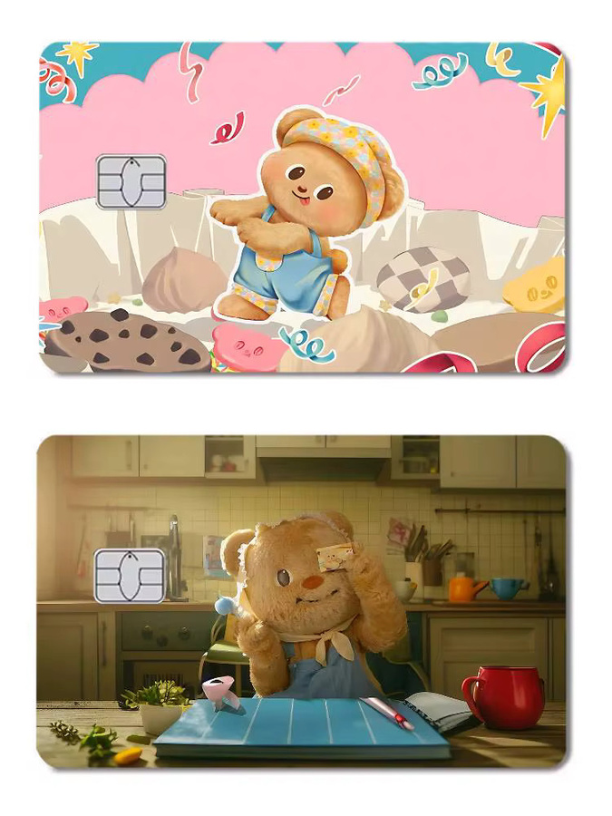 B-butter Bear Kreditkarten-Aufkleber Skin-Sticker für Bankkarten Bus- und U-Bahn-Karten in Multicolour - Bild 5