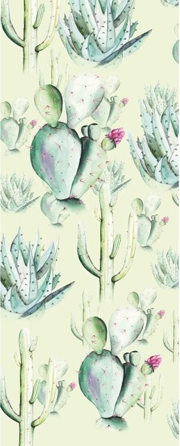 Komar Fototapete Vlies Cactus Green Panel, Breite: 100 cm, Höhe: 250 cm - Bild 1