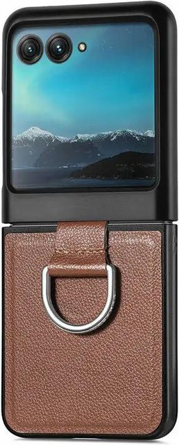 Stoßfeste Ring Bumper Hülle für Motorola Razr 70 60 50 40 Ultra 5G in Braun - Bild 1