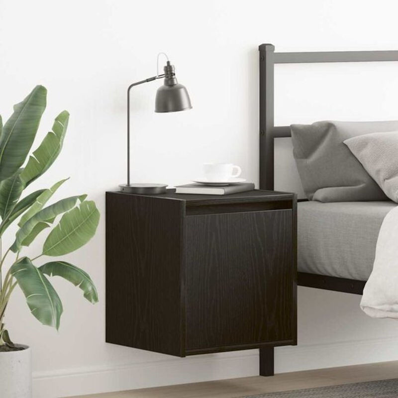 Moderner Wand-Nachttisch von Vidaxl in Schwarz, B/T/H: 38 x 40 x 40 cm - Bild 1