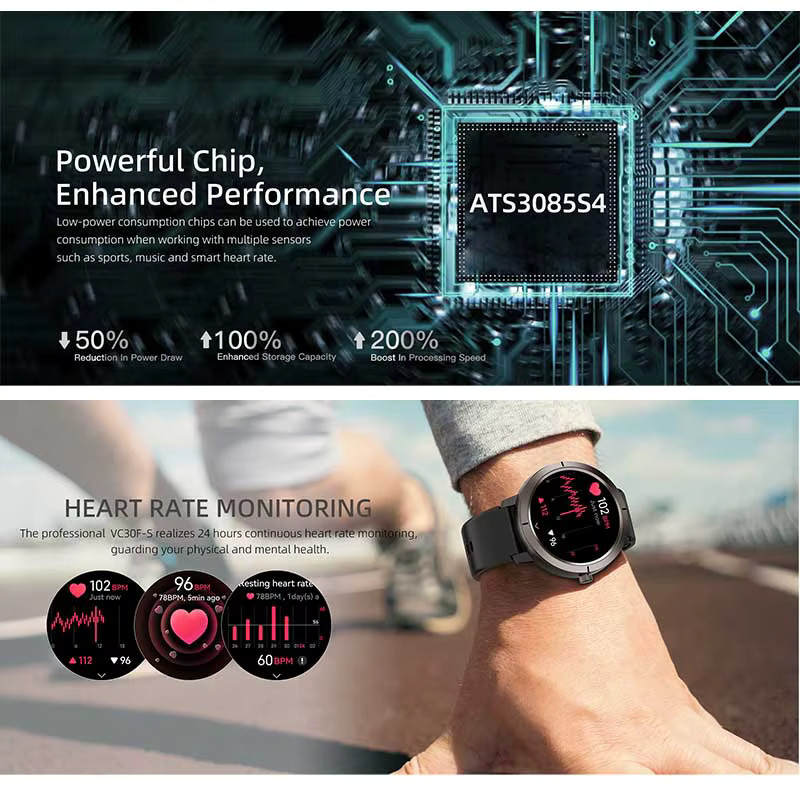 yaocx GPS Smartwatch mit AMOLED Display, Bluetooth Anruffunktion, 5ATM Wasserdicht, 170 Sportmodi und 360mAh Akku in Pink - Bild 5
