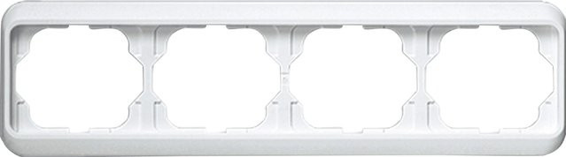 Busch-Jaeger Abdeckrahmen Alpha Nea 4-fach Waagerecht in Alabaster Weiß - Bild 1