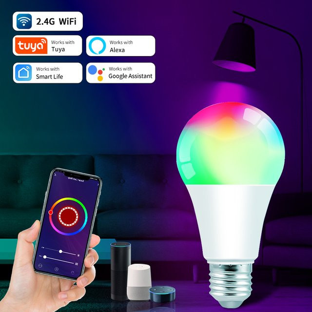 GGBEE Smart E27 LED-Lampe mit WLAN, Tuya und Smart Life App Steuerung, weiß, 12W, kompatibel mit Amazon Alexa und Google Assistant - Bild 1