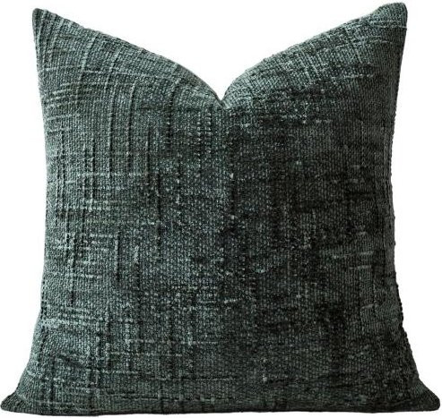Chenille Wurfkissenbezug Boho mit verdecktem Reißverschluss von Home Textile Star, Farbe: Dunkelgrün, B/T/H: 45 x 45 x 1 cm - Bild 1
