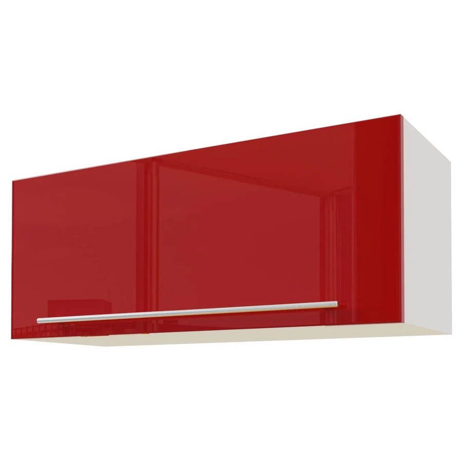 Feldmann-Wohnen Klapphängeschrank Brerra W4B/90 in Weiß und Karminrot Hochglanz mit Blum Aventos Klappenbeschlag, B/T/H: 90 x 32,5 x 36 cm - Bild 2