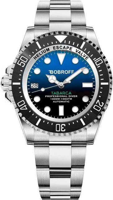 BOBROFF Armbanduhr Automatik, Edelstahl, Blau, 44 mm, Herren - Bild 1