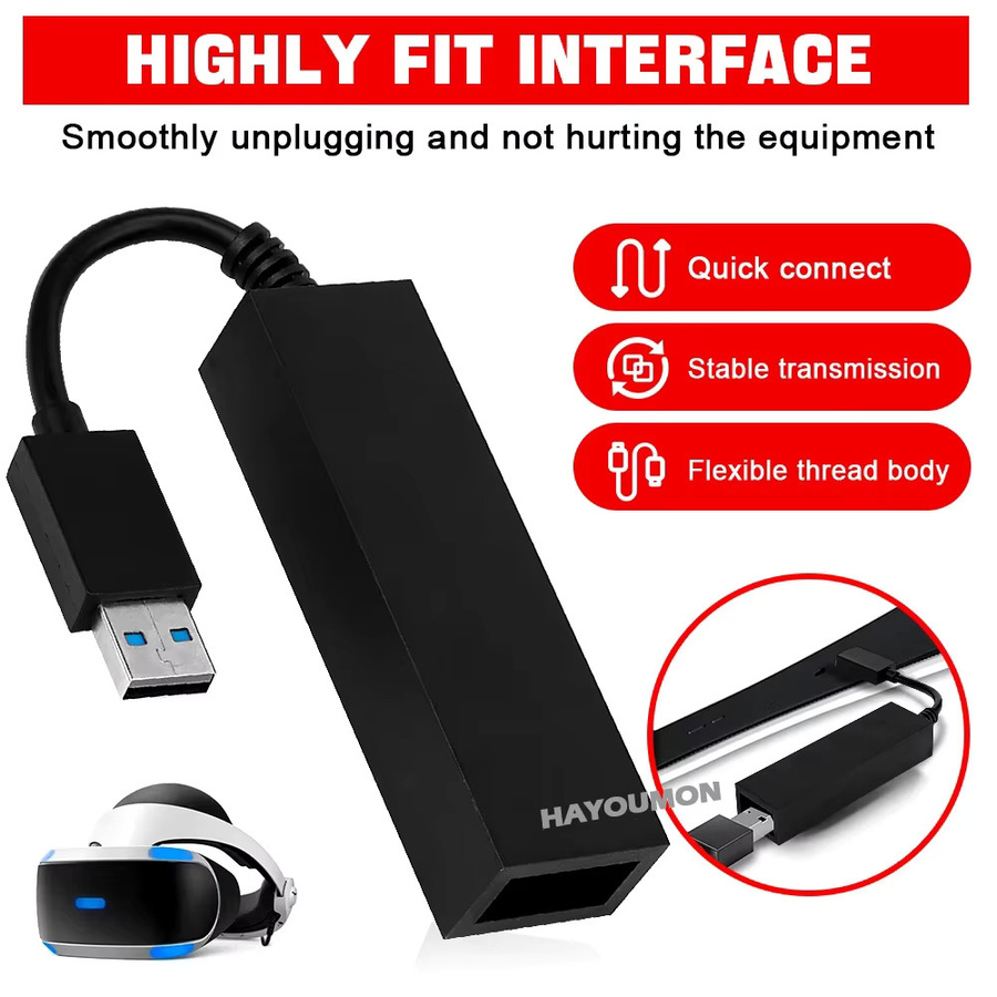 HeroAngel PS VR Mini-Kamera-Adapter für PS5 und PS4, Konverter-Kabel in Schwarz - Bild 4