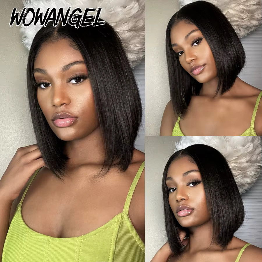Wow Angel Straight Short Bob HD-Spitzenverschluss-Perücke, Damen - Bild 5