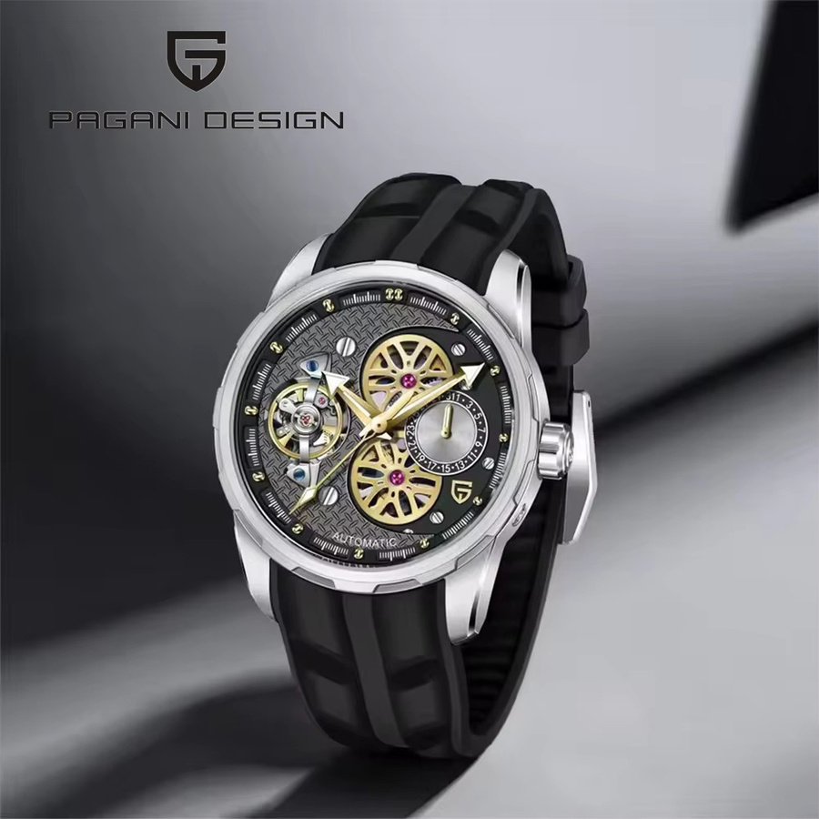 Pagani Design Armbanduhr, Automatik, Edelstahl, Blau, Herren - Bild 2